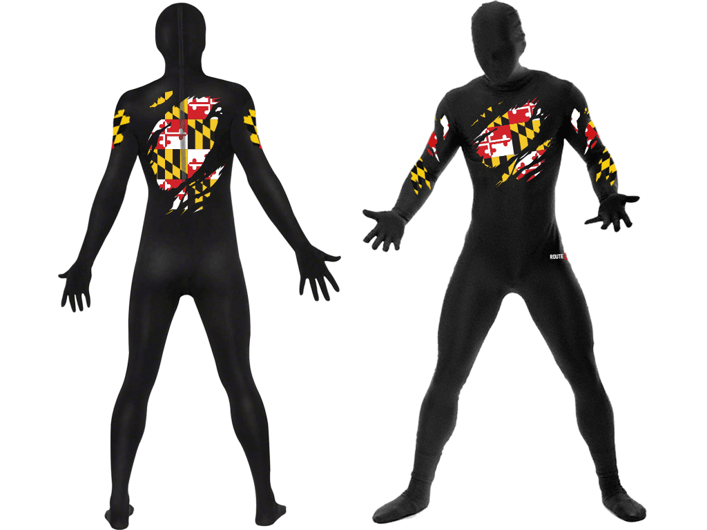 Ripped Up Maryland Flag / Body Suit - Route One Apparel