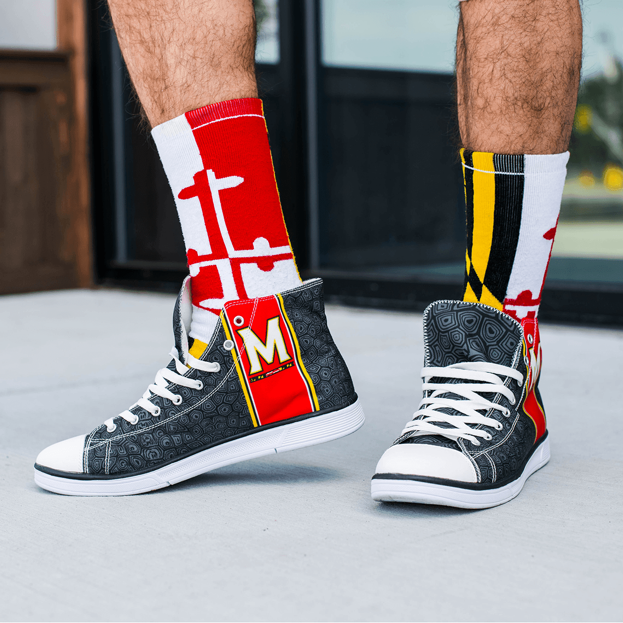 UMD "M" Logo and Turtle Shell Hightop / Shoes - Route One Apparel