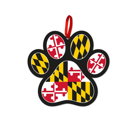 Maryland Paw Print / Ornament - Route One Apparel