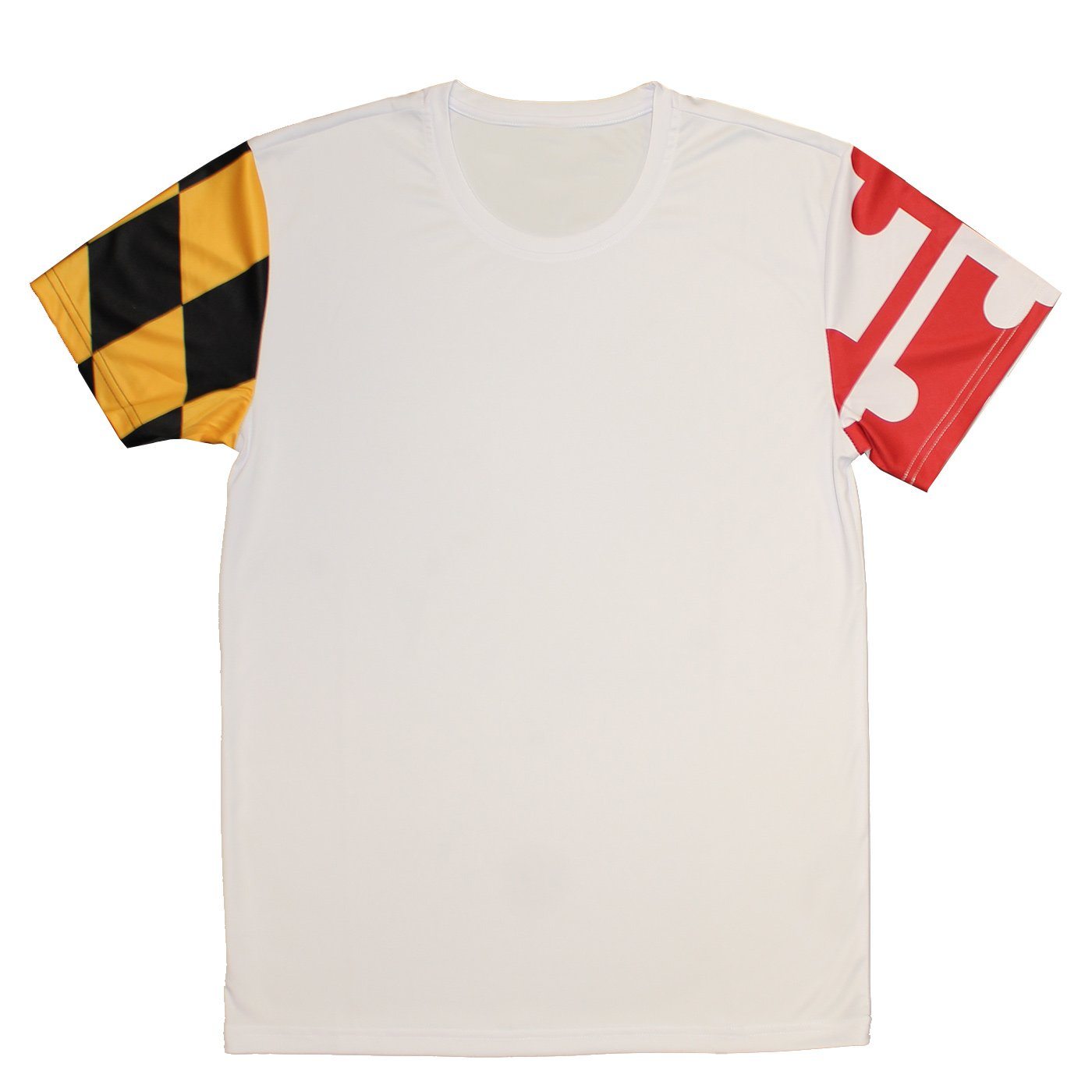 Performance Maryland Flag Sleeves Sport (White) / Shirt - Route One Apparel
