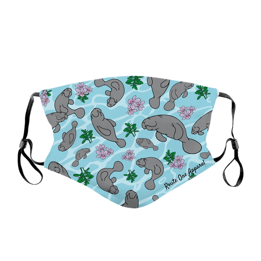 Florida Manatees Pattern / Face Mask - Route One Apparel