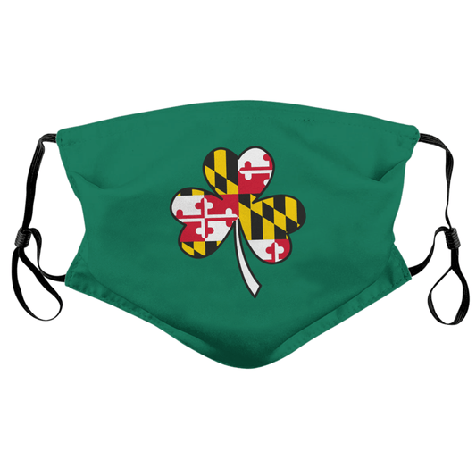Maryland Flag Shamrock (Green) / Face Mask - Route One Apparel