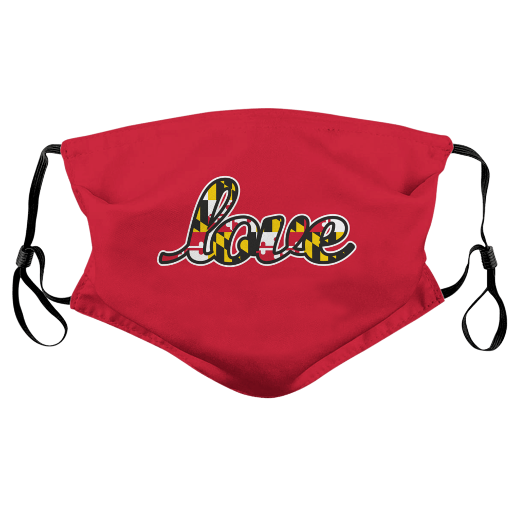 Maryland Love (Red) / Face Mask - Route One Apparel
