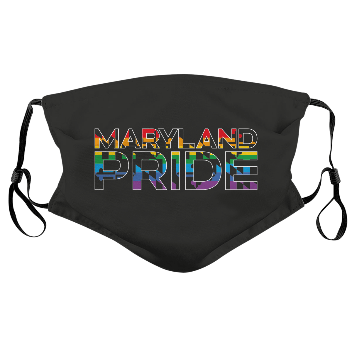 Maryland PRIDE (Black) / Face Mask - Route One Apparel