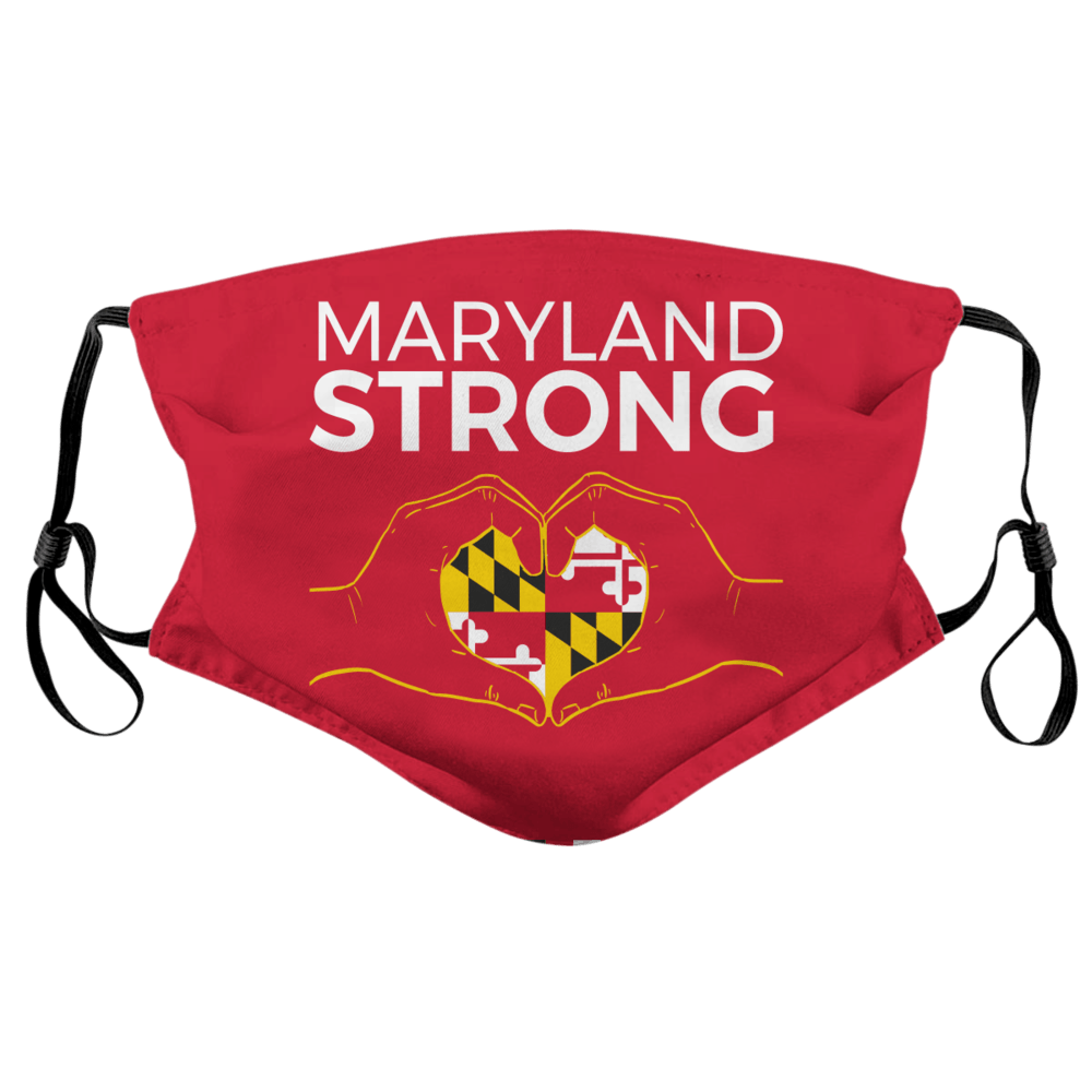 Maryland Strong (Red) / Face Mask - Route One Apparel
