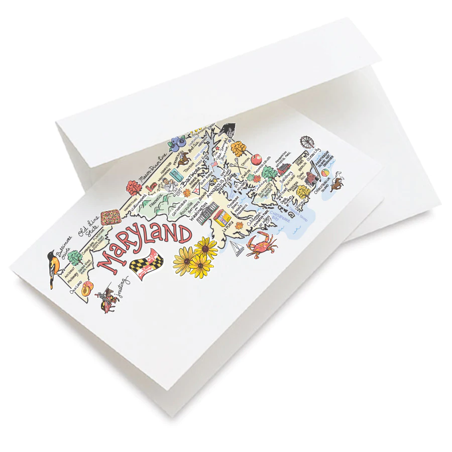 Maryland Map / Greeting Card - Route One Apparel