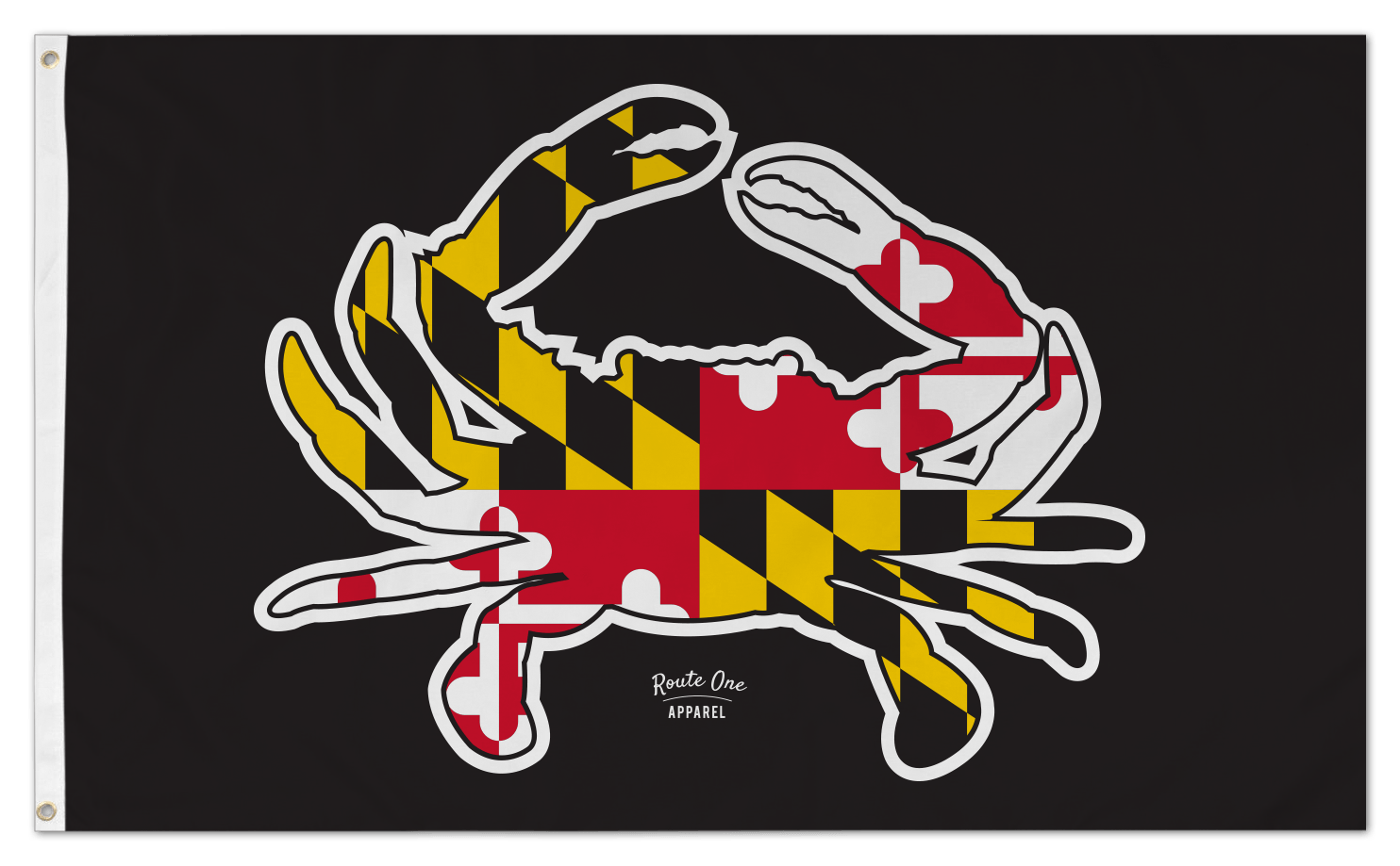 Maryland Full Flag Crab (Black) / Flag - Route One Apparel