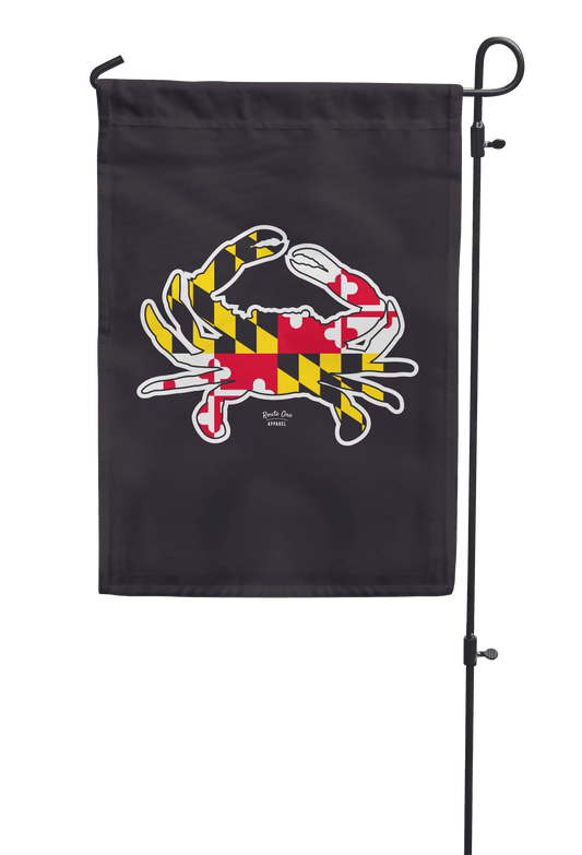 Maryland Full Flag Crab (Black) / Garden Flag - Route One Apparel