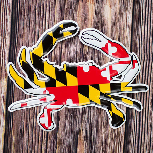 Maryland Flag Crab  / Aluminum Sign - Route One Apparel