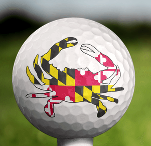 Maryland Full Flag Crab / Golf Balls - Route One Apparel