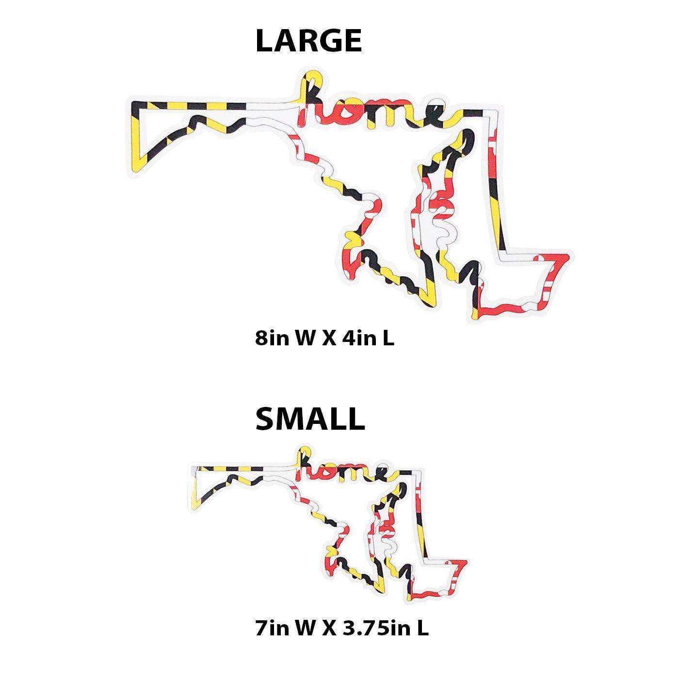 Maryland State Outline with Home / Sticker - Route One Apparel