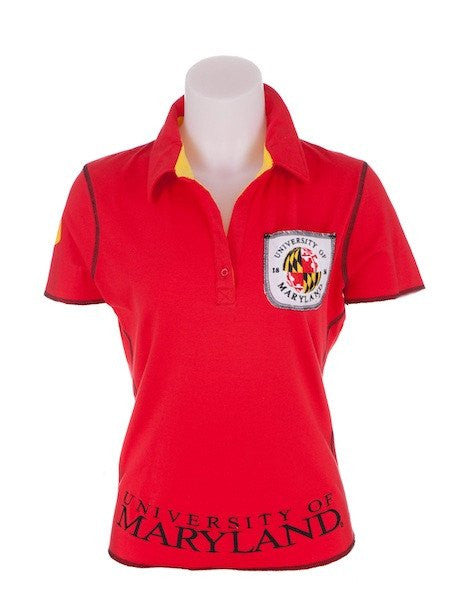 Maryland Terrapins Ladies Legacy (Red) / Polo - Route One Apparel