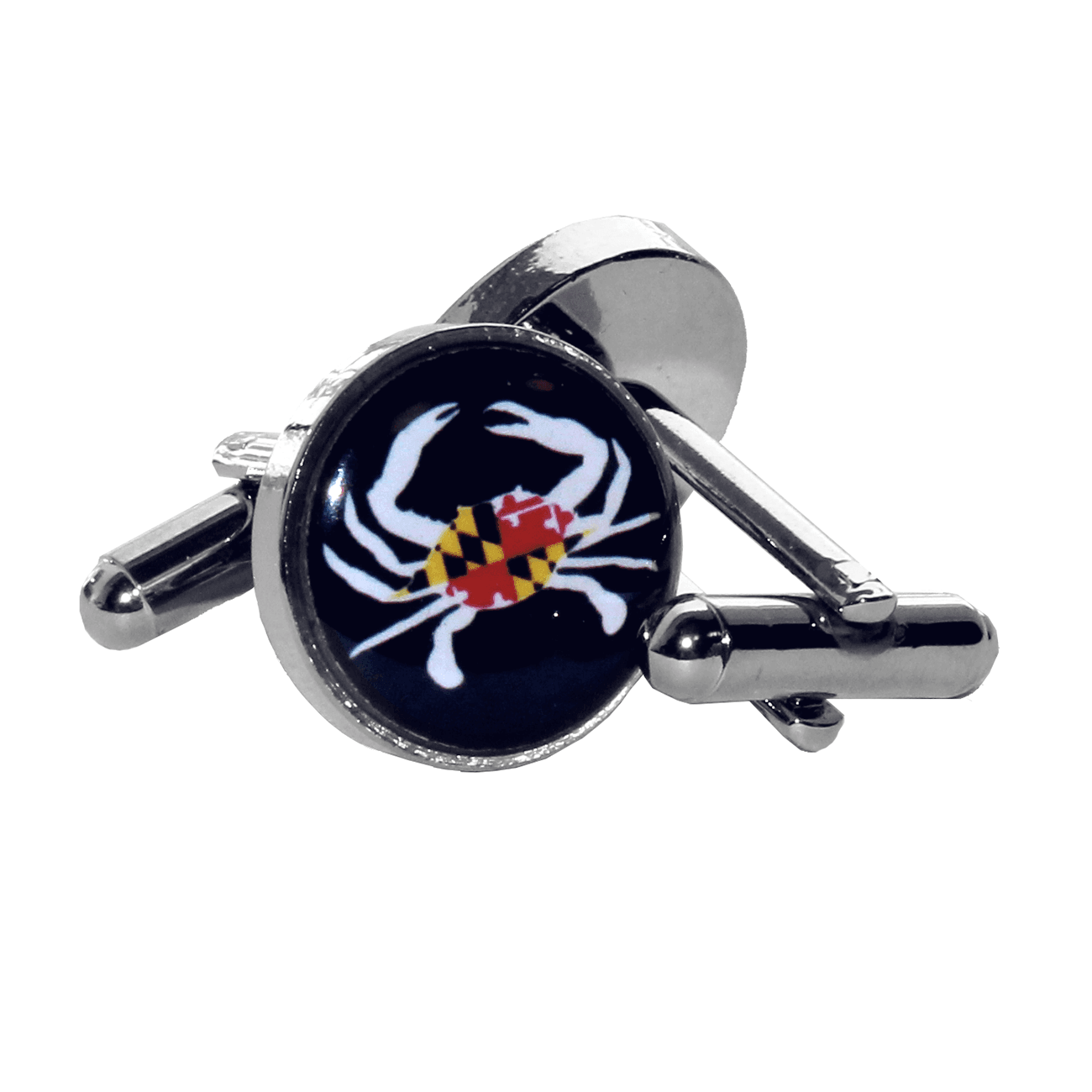 Maryland Flag Crab (Black) / Cufflinks - Route One Apparel