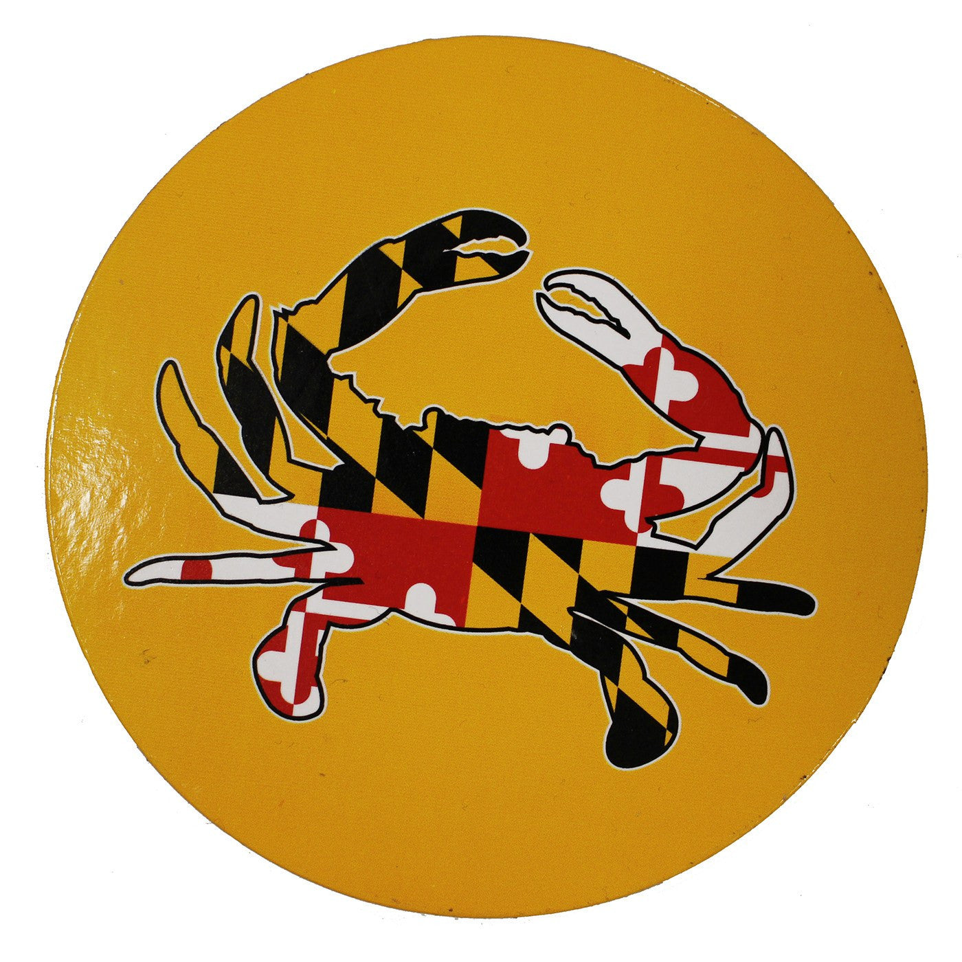 Maryland Full Flag Crab (Yellow) / Cork Coaster - Route One Apparel