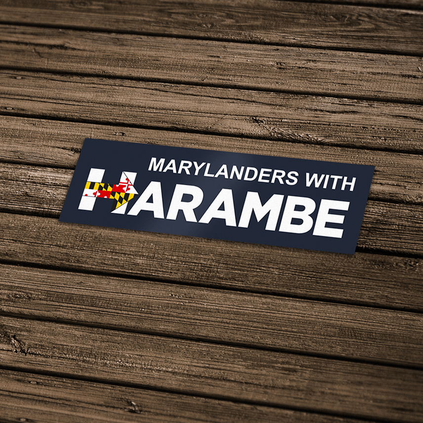 Marylanders With Harambe / Sticker - Route One Apparel