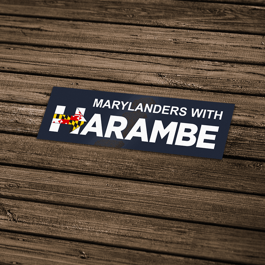 Marylanders With Harambe / Sticker - Route One Apparel