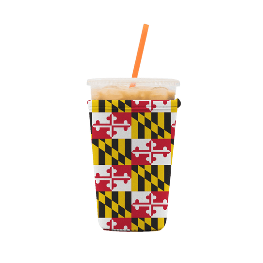 Maryland Flag Pattern / Ice Coffee Can Cooler - Route One Apparel
