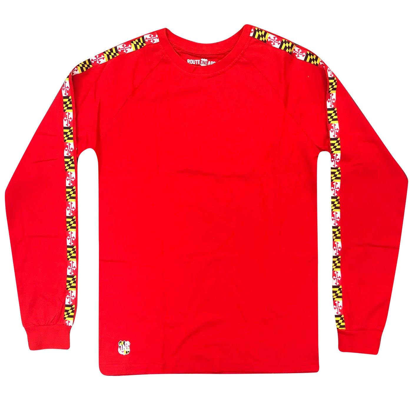 Maryland Flag Stripe (Red) / Long Sleeve Shirt - Route One Apparel