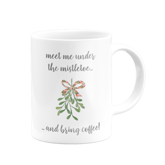Meet Me Under the Mistletoe (White) / Mug - Route One Apparel