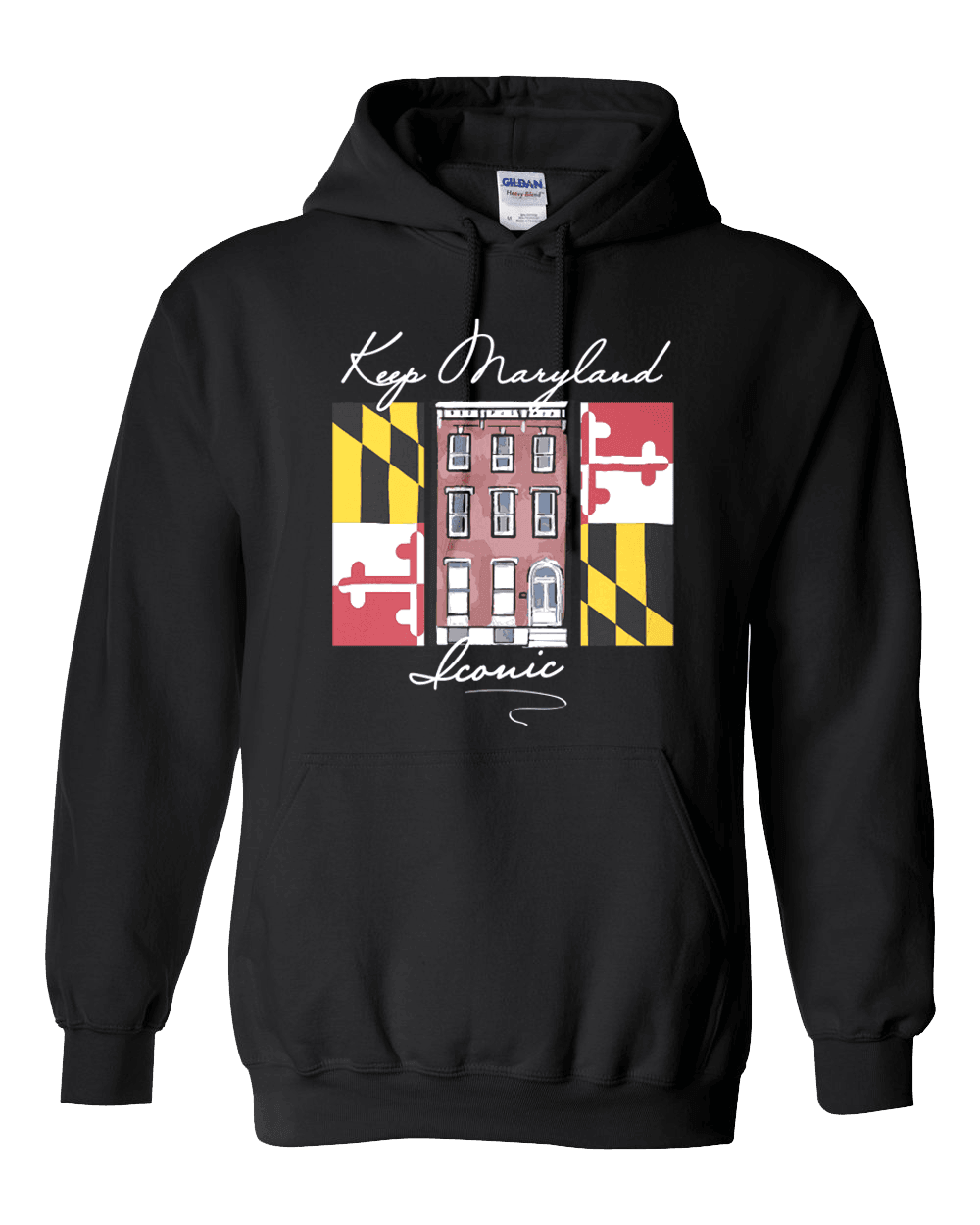 Keep Maryland Iconic - Mencken House (Black) / Hoodie - Route One Apparel