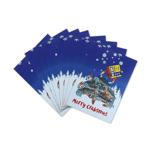 Merry Crabsmas - Old Bay Christmas Tree Crabs / 8-Pack Christmas Cards - Route One Apparel