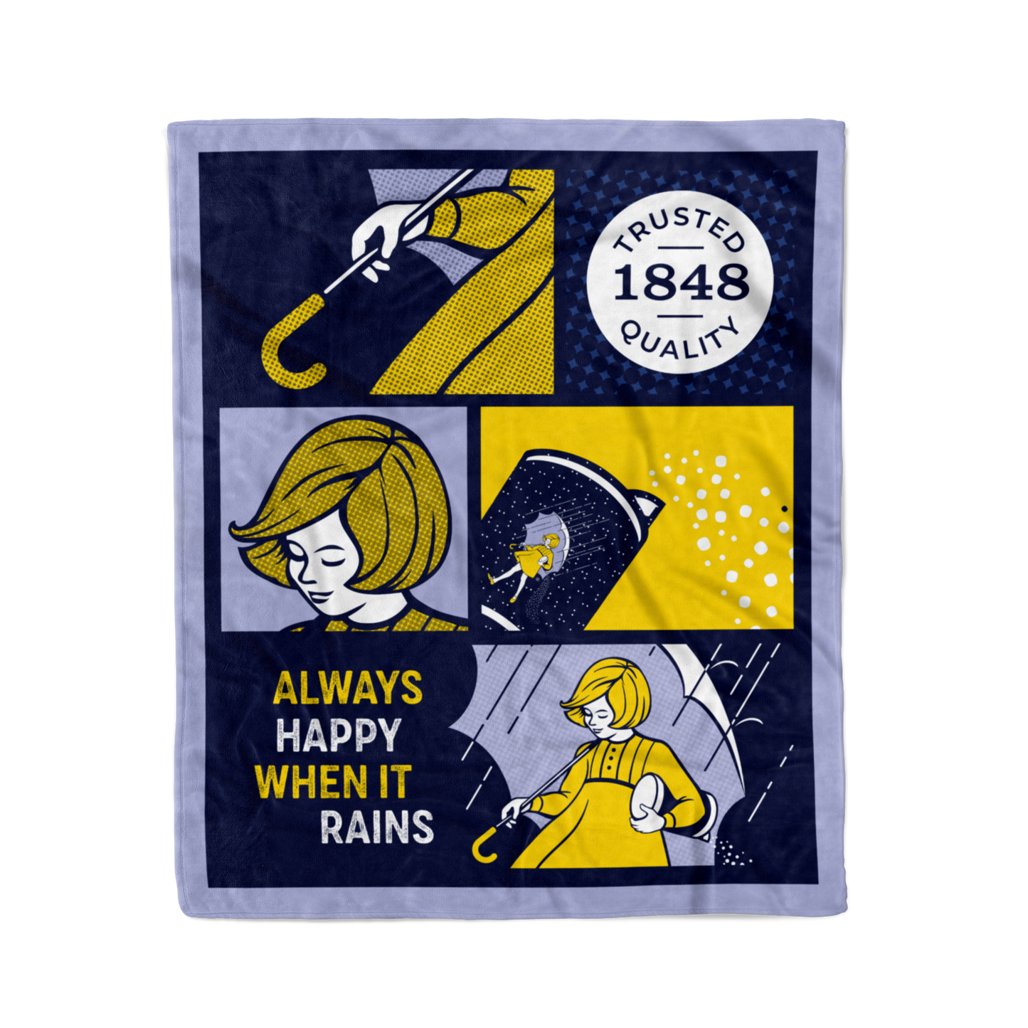 *COMING SOON* Morton Salt Happy Rain Comic / 59in x 50in Blanket - Route One Apparel