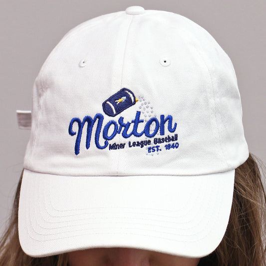 Morton Salt Script (White) / Baseball Hat - Route One Apparel