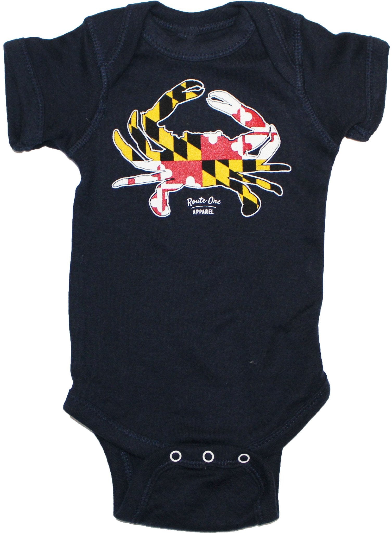 Maryland Full Crab (Navy) / Baby Onesie - Route One Apparel