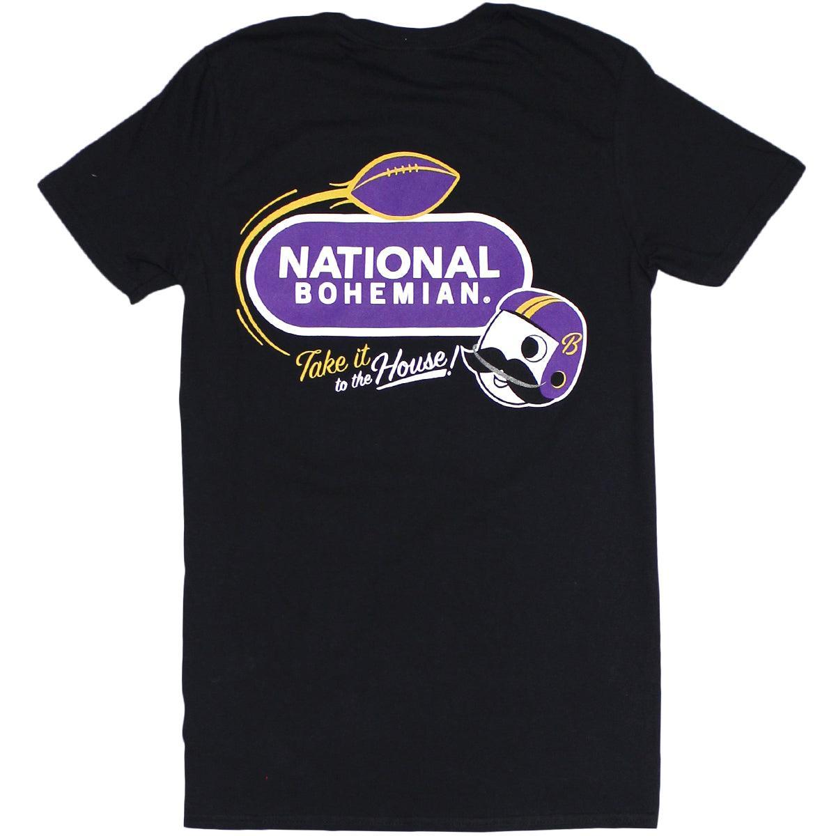 National Bohemian Football (Black) / Shirt - Route One Apparel