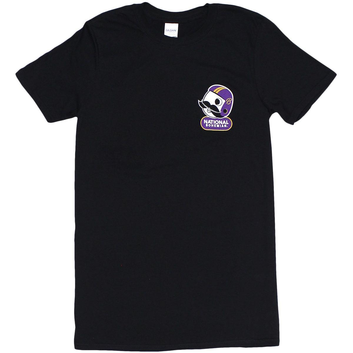 National Bohemian Football (Black) / Shirt - Route One Apparel
