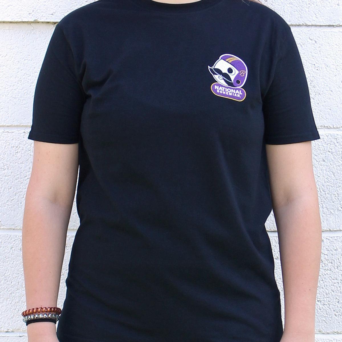 National Bohemian Football (Black) / Shirt - Route One Apparel