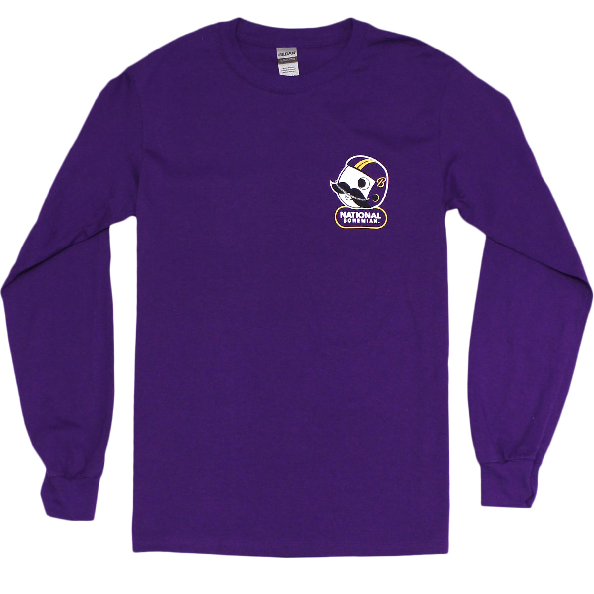 National Bohemian Football (Purple) / Long Sleeve Shirt - Route One Apparel