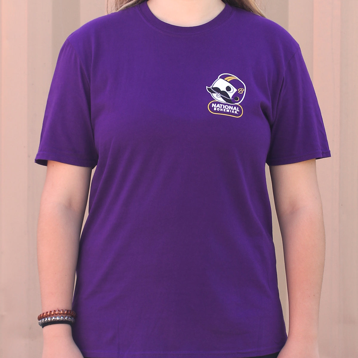 National Bohemian Football (Purple) / Shirt - Route One Apparel