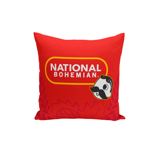 National Bohemian Beer (Red) / Throw Pillow - Route One Apparel