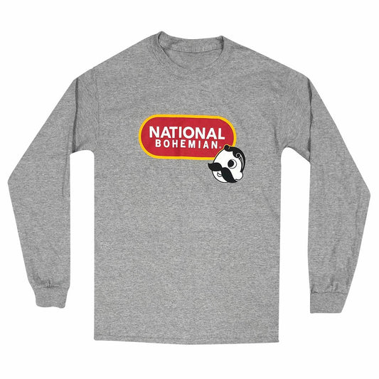 National Bohemian Beer (Sport Grey) / Long Sleeve Shirt - Route One Apparel