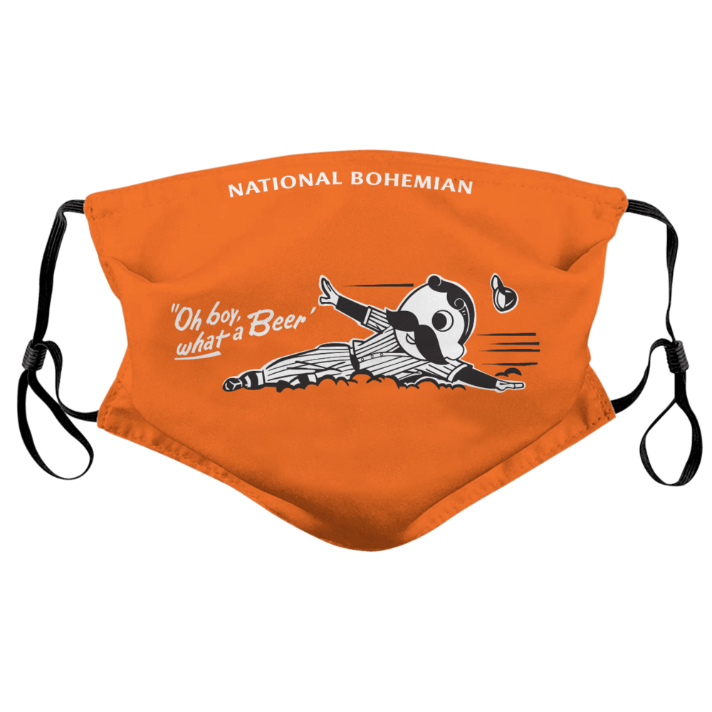 Natty Boh Baseball - What a Beer (Orange) / Face Mask - Route One Apparel