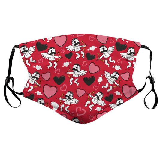 Boh Cupid Pattern (Red) / Face Mask - Route One Apparel