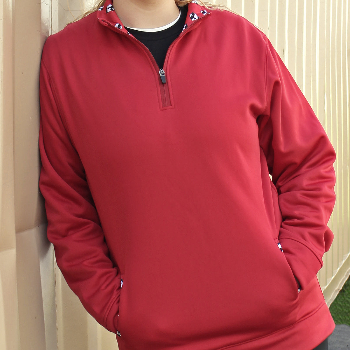Natty Boh Logo Trim (Red) / Pullover - Route One Apparel