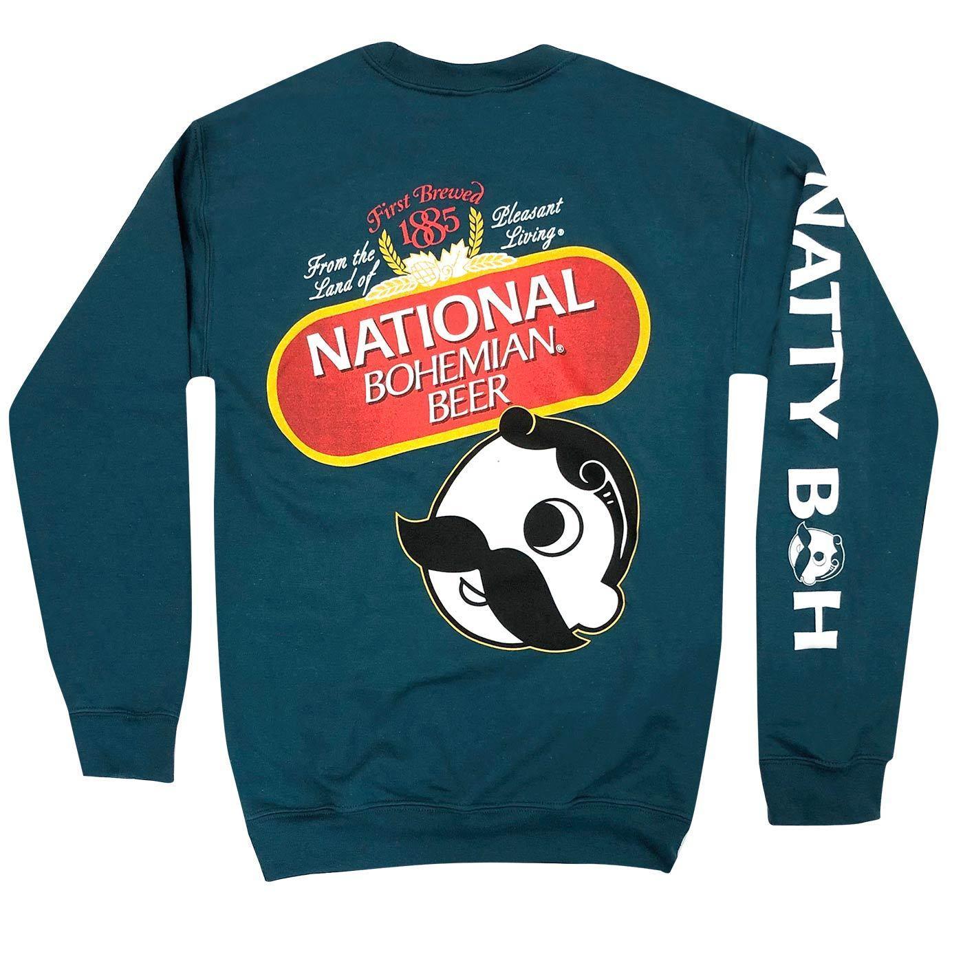 National Bohemian Beer Signature Classic (Legion Blue) / Crew Sweatshirt - Route One Apparel