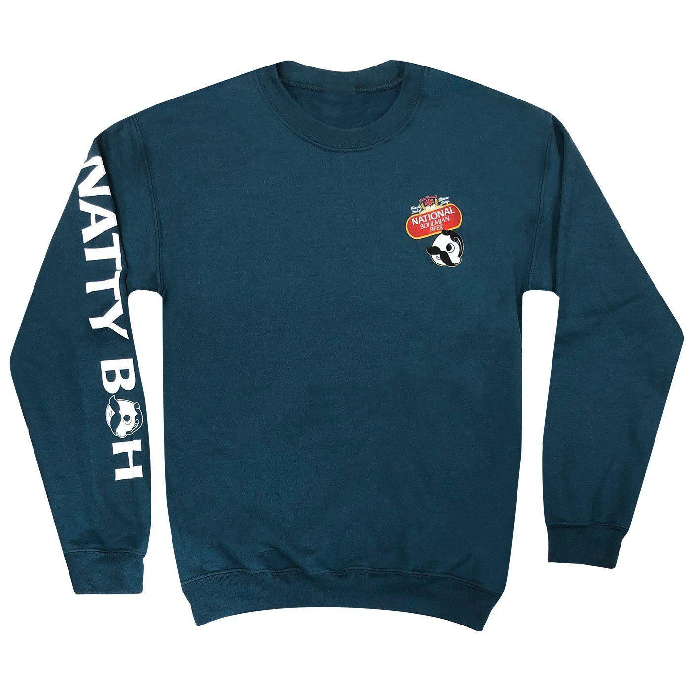 National Bohemian Beer Signature Classic (Legion Blue) / Crew Sweatshirt - Route One Apparel