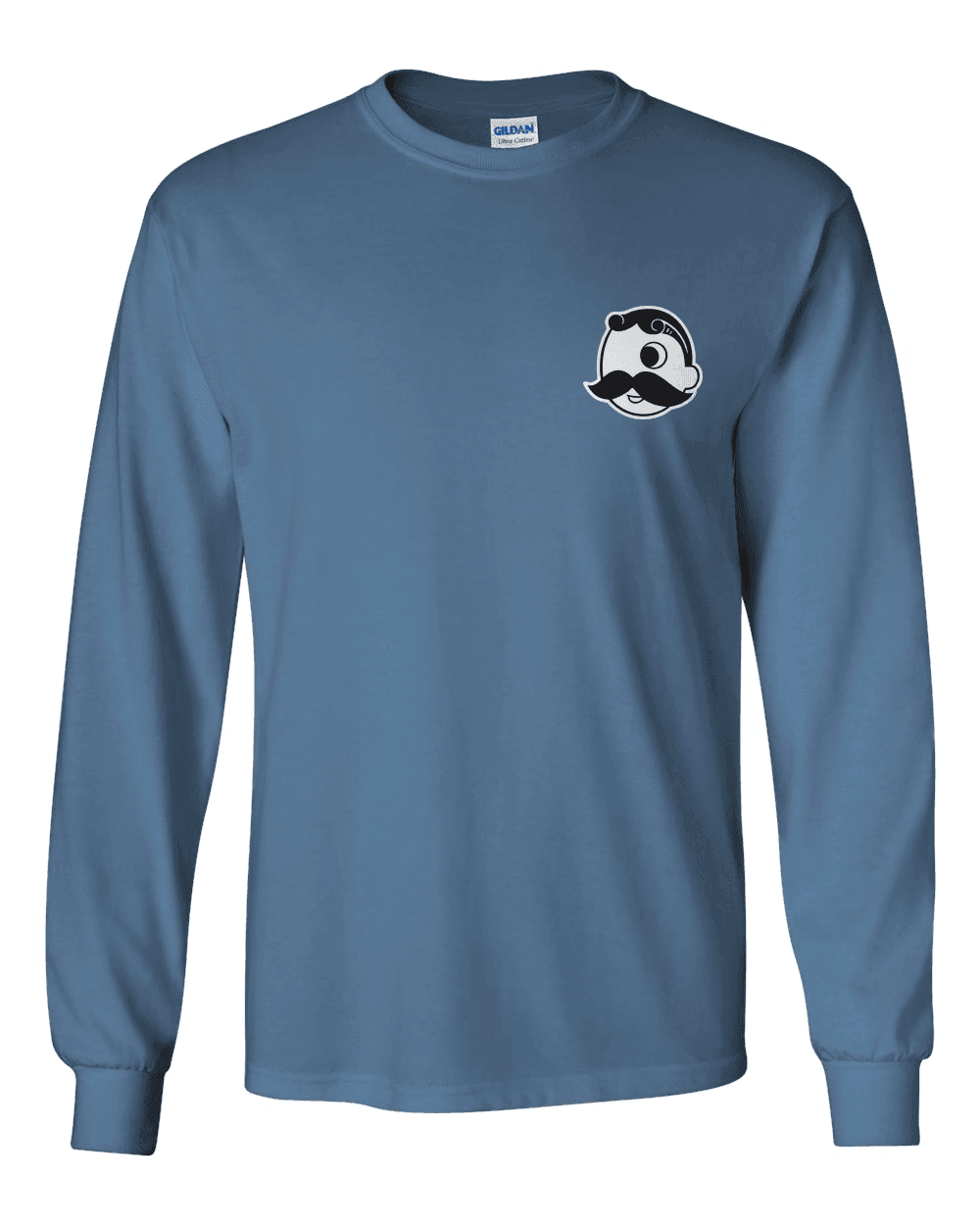 Natty Boh License Plate (Indigo Blue) / Long Sleeve Shirt - Route One Apparel
