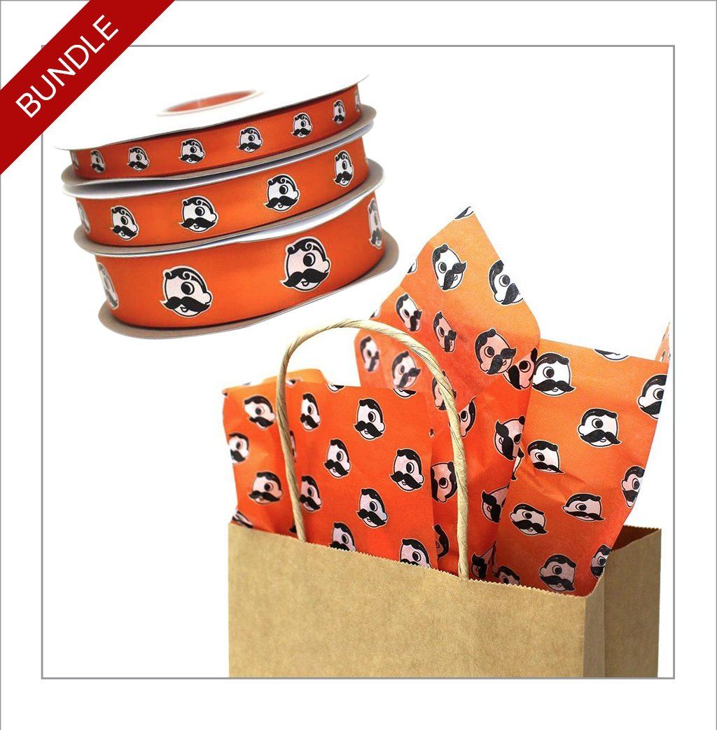 Natty Boh Logo (Orange) / Ribbon + Tissue Paper *BUNDLE* - Route One Apparel