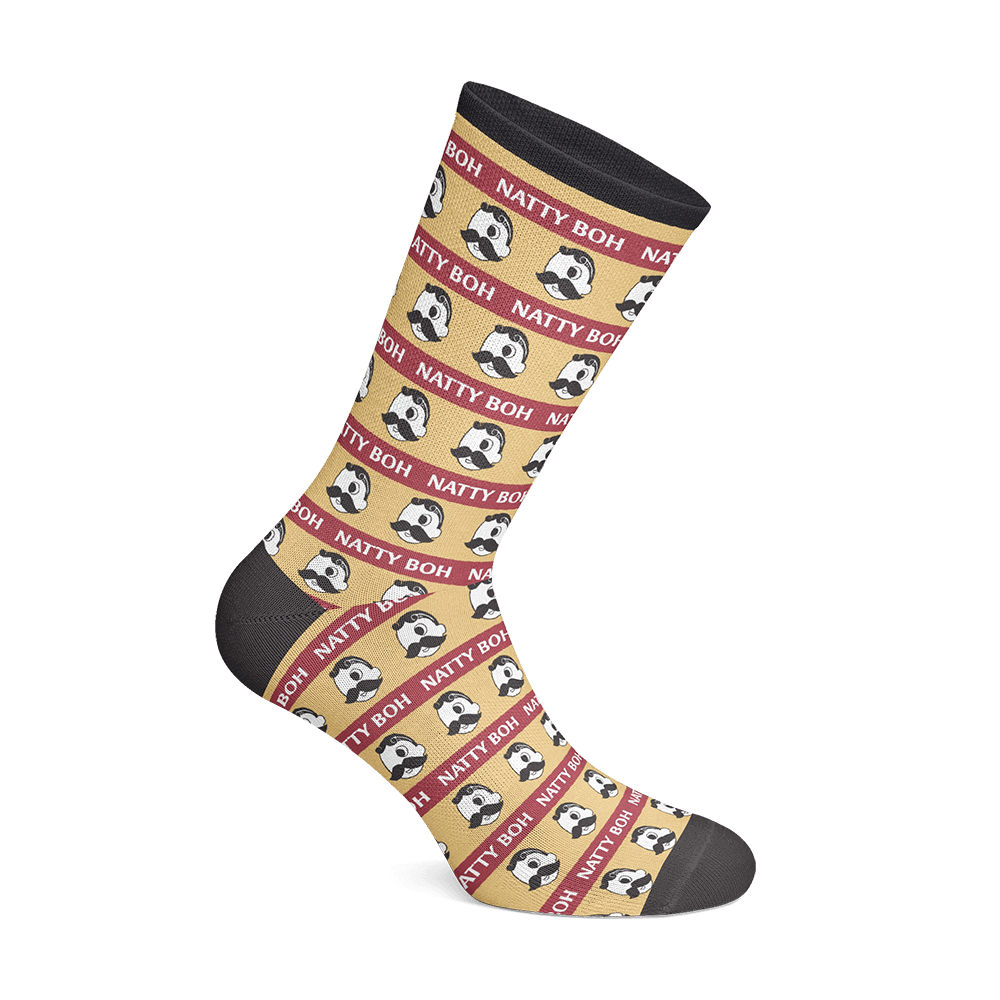 Natty Boh Red & Gold Stripe (3-Pack) / Crew Socks *BUNDLE PACK* - Route One Apparel