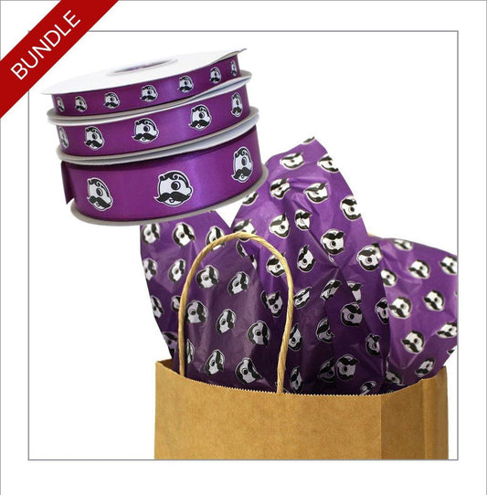 Natty Boh Logo (Purple) / Ribbon + Tissue Paper *BUNDLE* - Route One Apparel