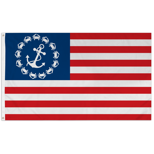 Crab & Anchor American / Flag - Route One Apparel
