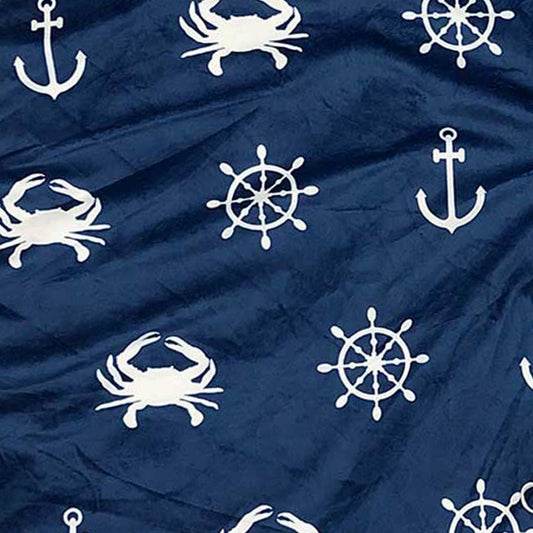 Nautical Crabs, Anchors & Helm / Tree Skirt - Route One Apparel