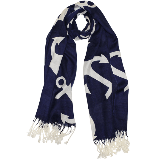 Nautical Anchor (Blue) / Scarf - Route One Apparel
