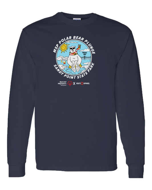 *PRE-ORDER* Special Olympics Polar Bear Plunge (Navy) / Long Sleeve Shirt - Route One Apparel