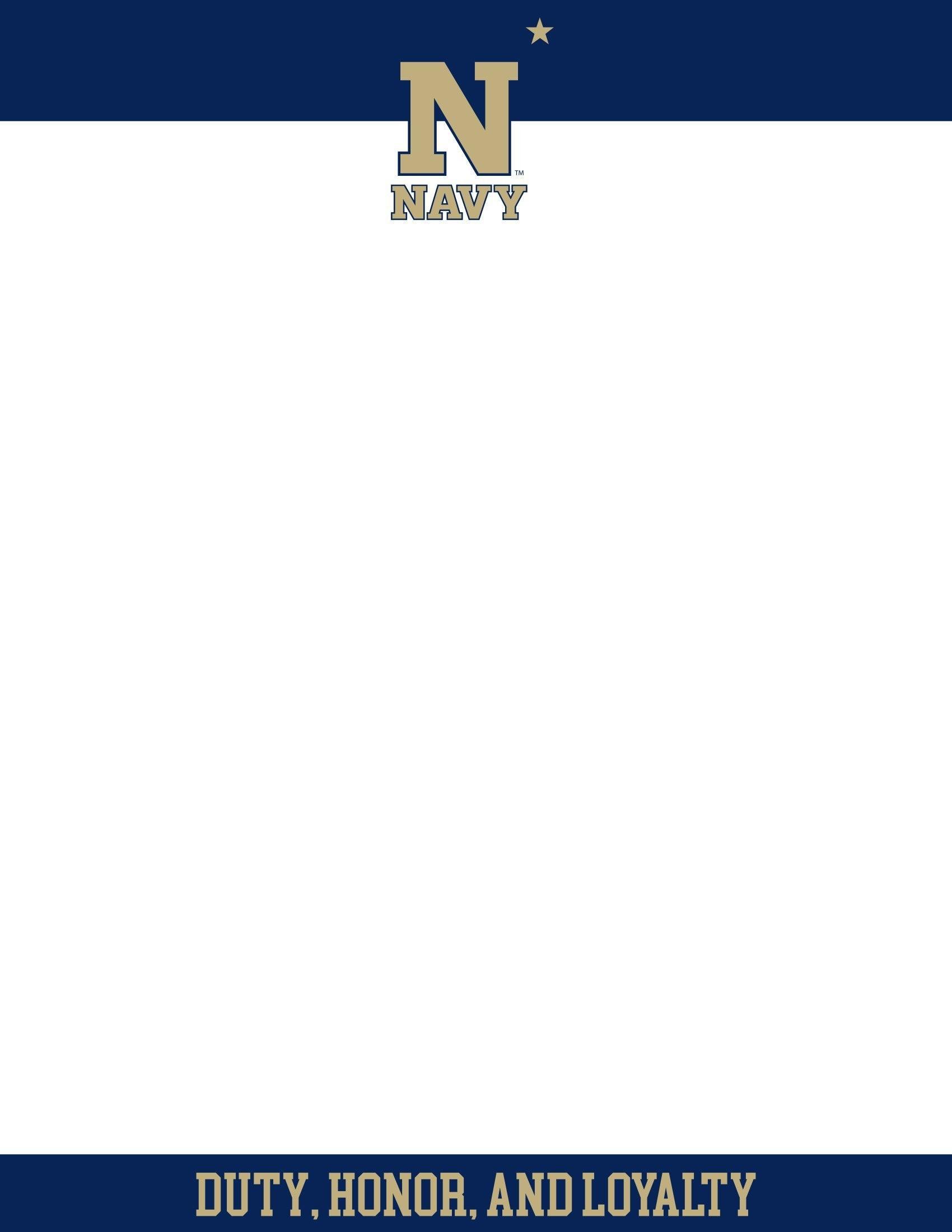 Navy "Duty, Honor, & Loyalty" / Notepad - Route One Apparel