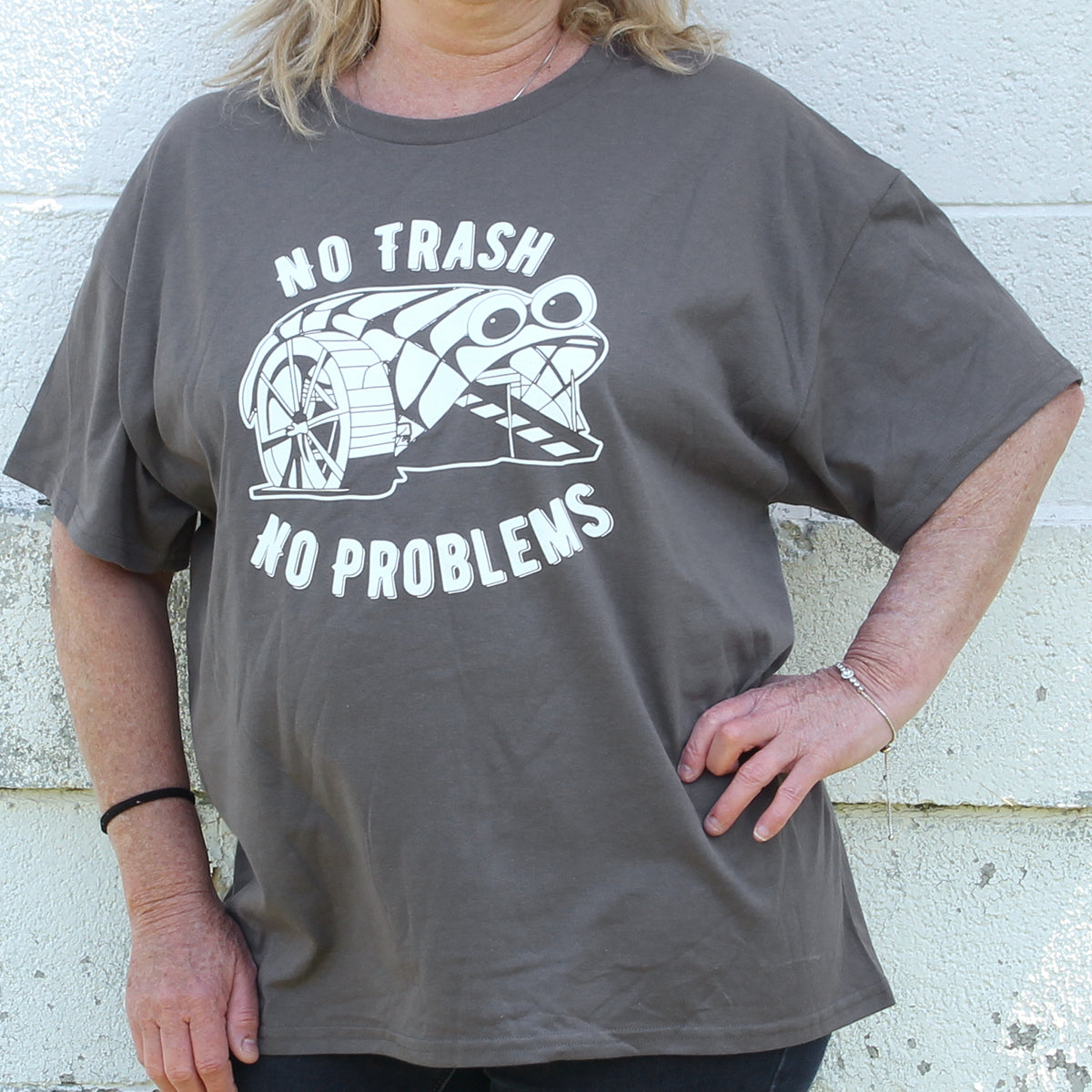 Mr. Trash Wheel - No Trash No Problems (Smoke Grey) / Shirt - Route One Apparel